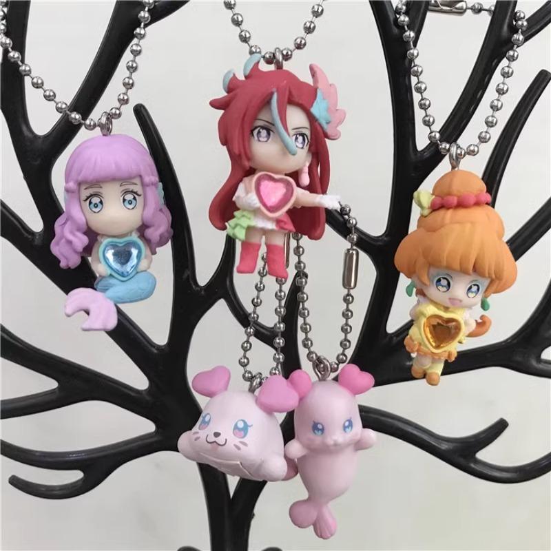 Bandai Hugtto Cuddle Capsule Toys Pretty Cure Tropical-Rouge Summer Angel Flamingo Cure Peace Blossom Happy Peach Figure