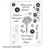 Greeting Word Pattern Silicone Stamp for Card Making, Flower Silicone Stamp for Scrapbooking Journal Planner Album