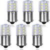 6 Pcs 3W BA15S LED Bulbs, Single Contact Bayonet Base, Fit for 97 Led Bulbs | 3W, 270LM, 6500K, 12V-24V AC/DC, Replaces 57, 67, 89, 97, 1141, 1156