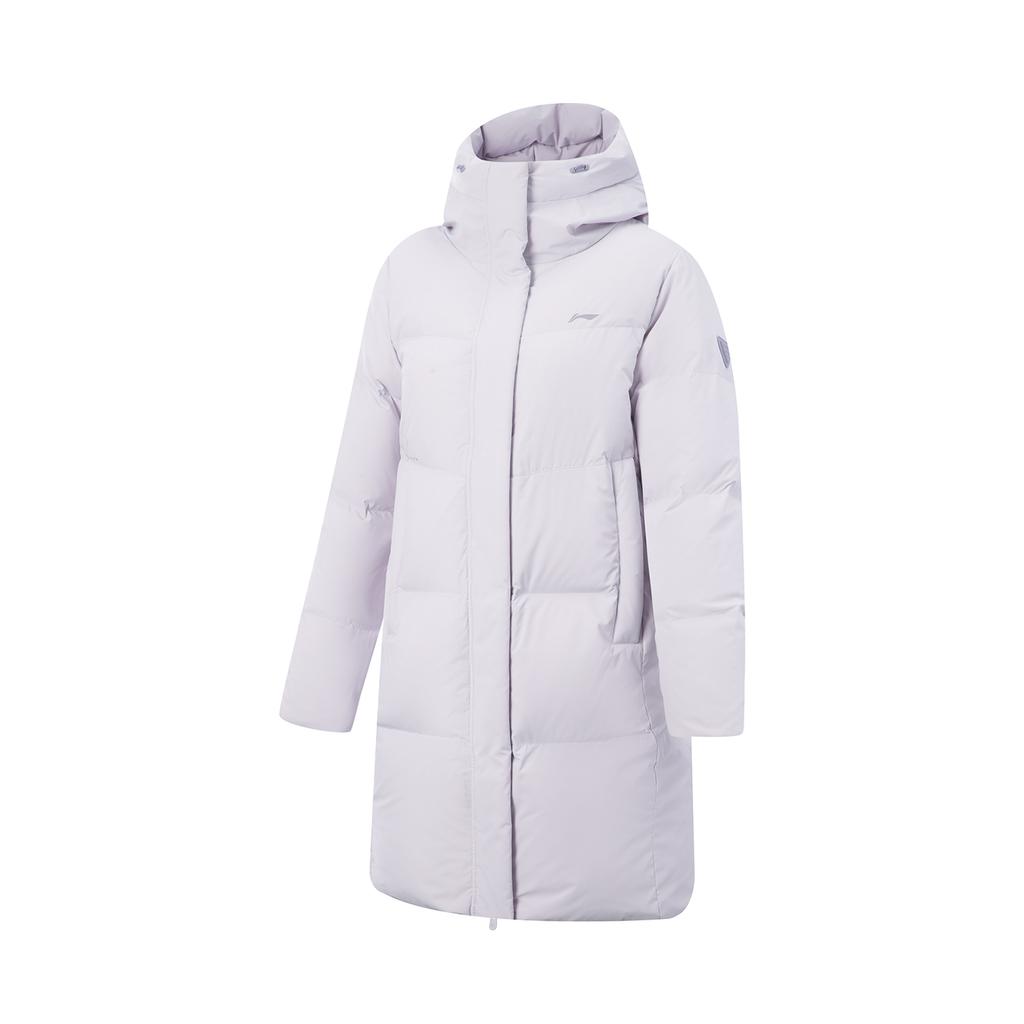 Li Ning Hot Pot Down Jacket Series Sports Fashion Versatile Casual Windproof Water-Resistant Hooded Down Jacket Women Outerwear AYMV406-5