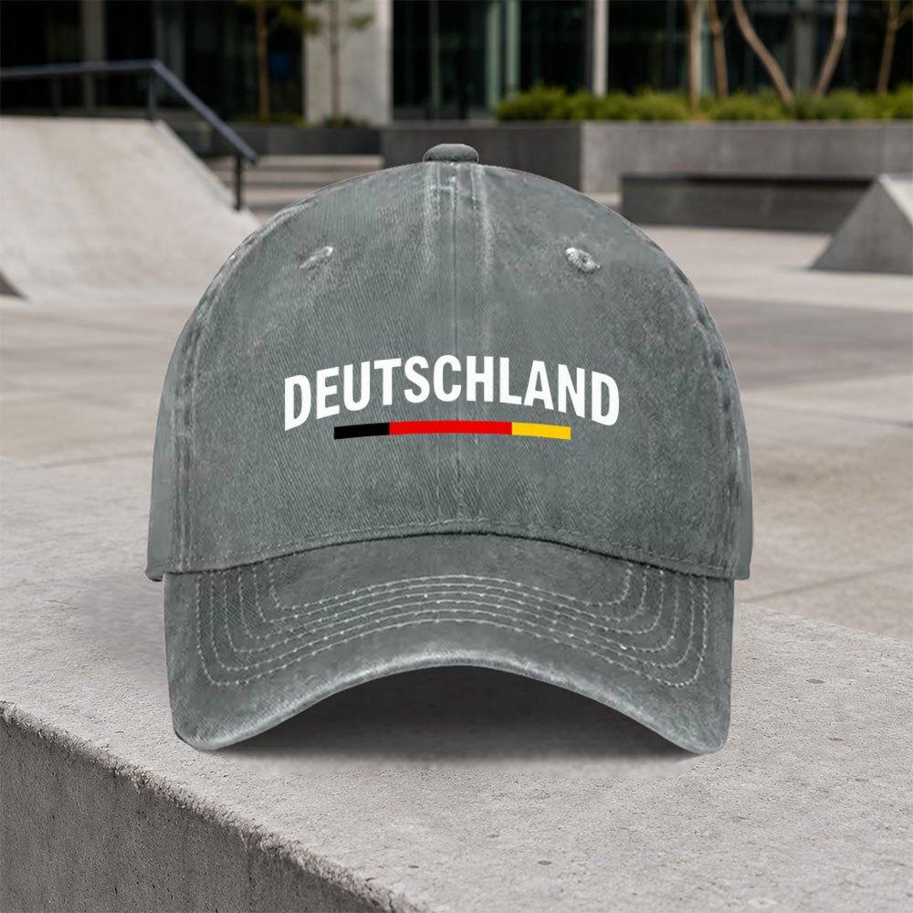 1pc Vintage German Washed Baseball Cap Classic Casual Fashion Retro Unisex Allseason Duckbill Hat Adjustable Size Suitable For