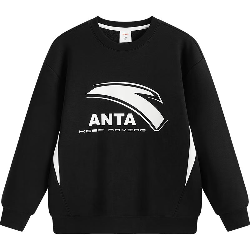 Anta Kids Fleece-Lined Pullover Sweatshirt 140