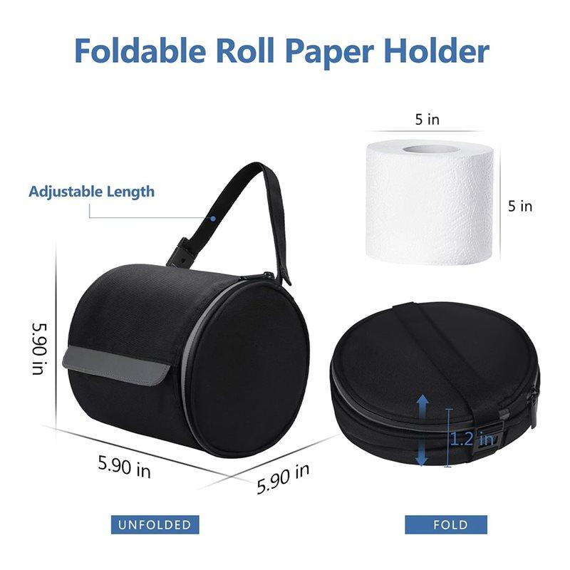 A25F-Cat-Proof Waterproof Toilet Paper Holder Hanging Tissue Holder Roll Paper Case Cover Portable Storage Bag