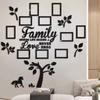 Acrylic Mirror Wall Stickers Family Photo Frame DIY Tree PVC Wallpaper Self-adhesive Wall Decal Mural Art Home Decor