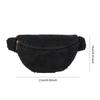 Unisex Furry Fanny Pack Zipper Closure Fuzzy Crossbody Bag Fashion Multifunctional Foldable Lightweight Autumn Winter Daily Bag