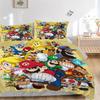 3pcs Super Mario Bros Adventure Bedding Set, Including 1 Quilt Cover and 2 Pillow Shams, Without Filling, Soft and Comfortable Home Bedroom