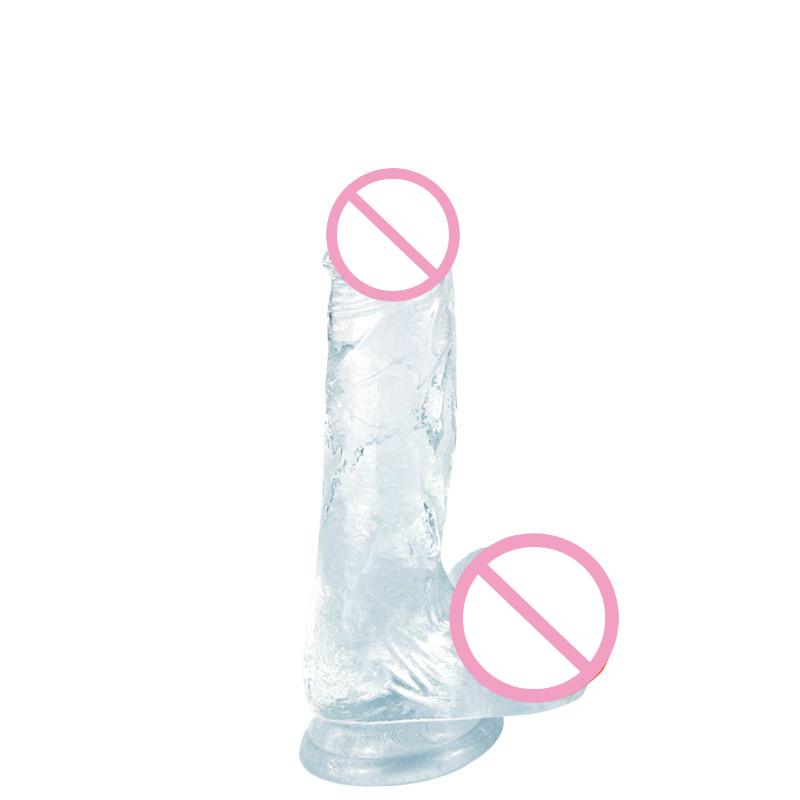 Realistic Soft Jelly dildo simulace penisu Crystal Dick ženský masturbátor pro dospělé sexuální hračka pro ženy