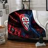 Cagliari Fußball Club Wappen Flanelldecke, Weiches Polyester, Modernes Design, Ganzjahres für Camping, Reisen, Geschenke für Feiertage oder Geburtstage