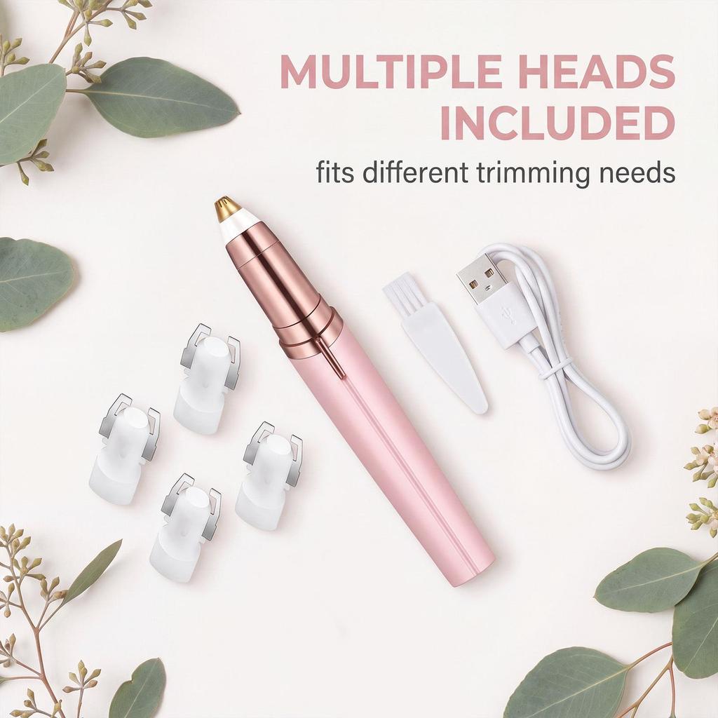 Xorita Rechargeable Electric Eyebrow Trimmer & Pencil - Portable Grooming Tool for Face and Lips