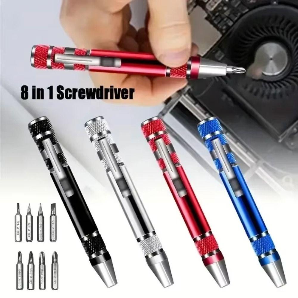 8 In 1 Mini Screwdriver Pen Pocket Screwdriver Set Multifunction Phone Repair Hand Tools Kit