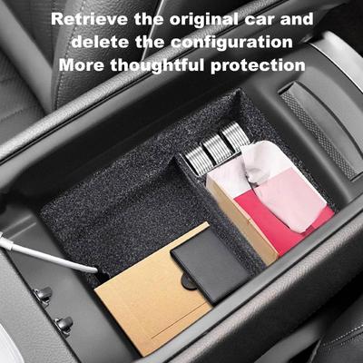 Car Organizer Box For Mercedes AMG EQS EQE 350 450+ 2024 2024 2024 Armrest Storage Center Console Sundries Tray Box Q4F4