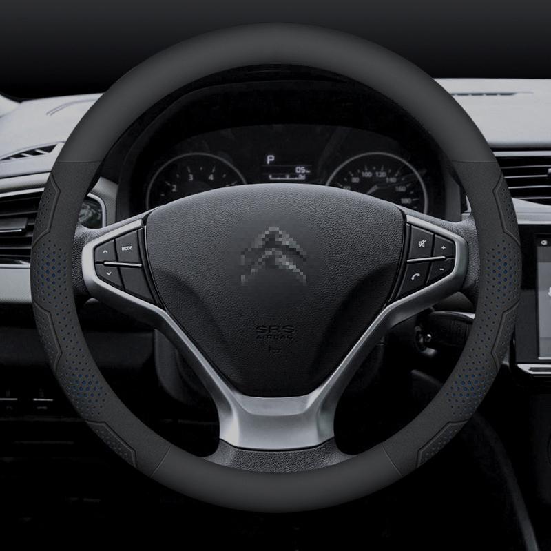 For Citroen C1 C2 C3 C4 C5 C6 VTS Xsara C-Crosser Berlingo Jumpy Carbon fiber Suede Car Steering Wheel Cover Auto Accessories