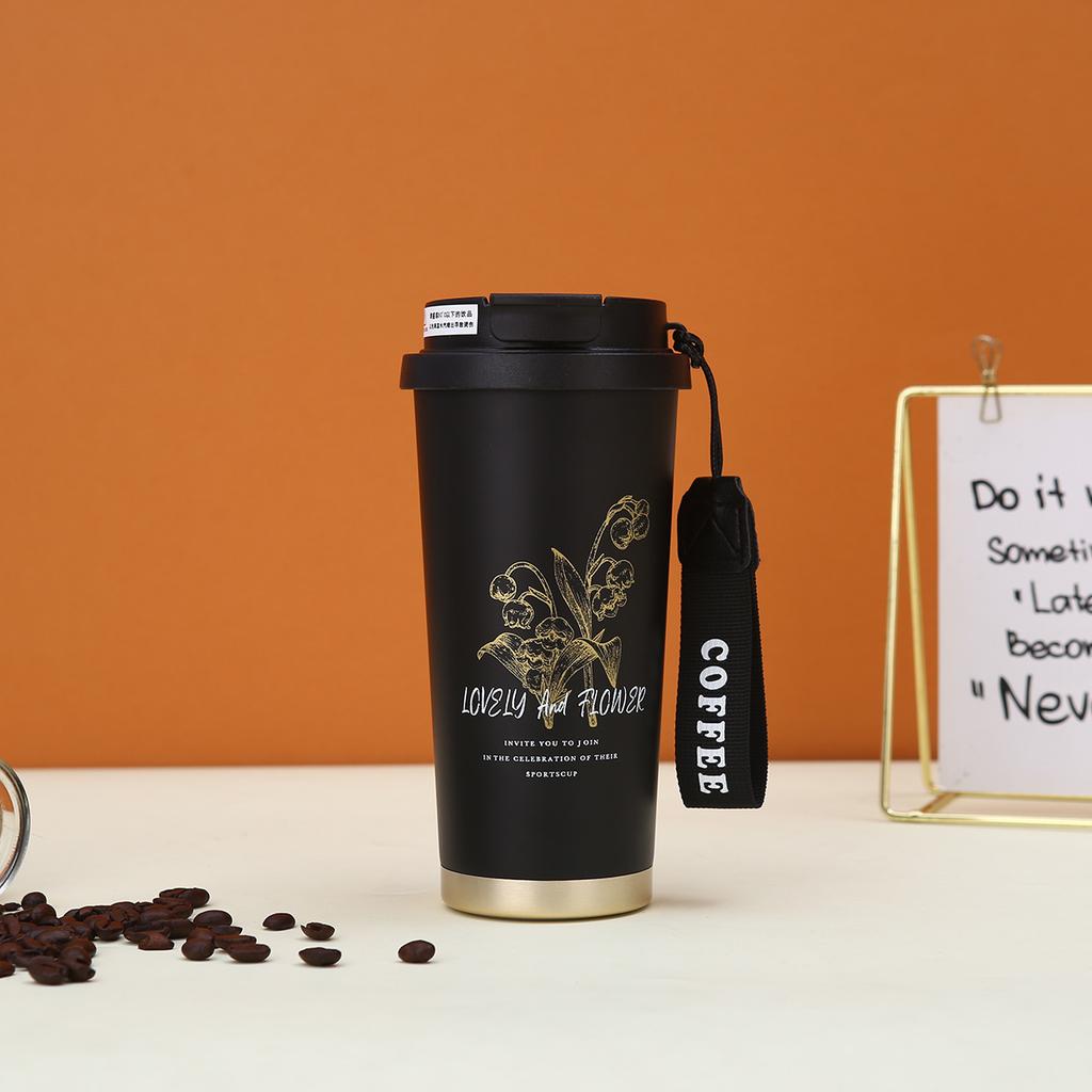 Neue Maiglöckchen Kaffeetasse 316 Edelstahl Thermobecher Hoher Wert Große Kapazität Männliche und Weibliche Wasserbecher Studenten Thermobecher