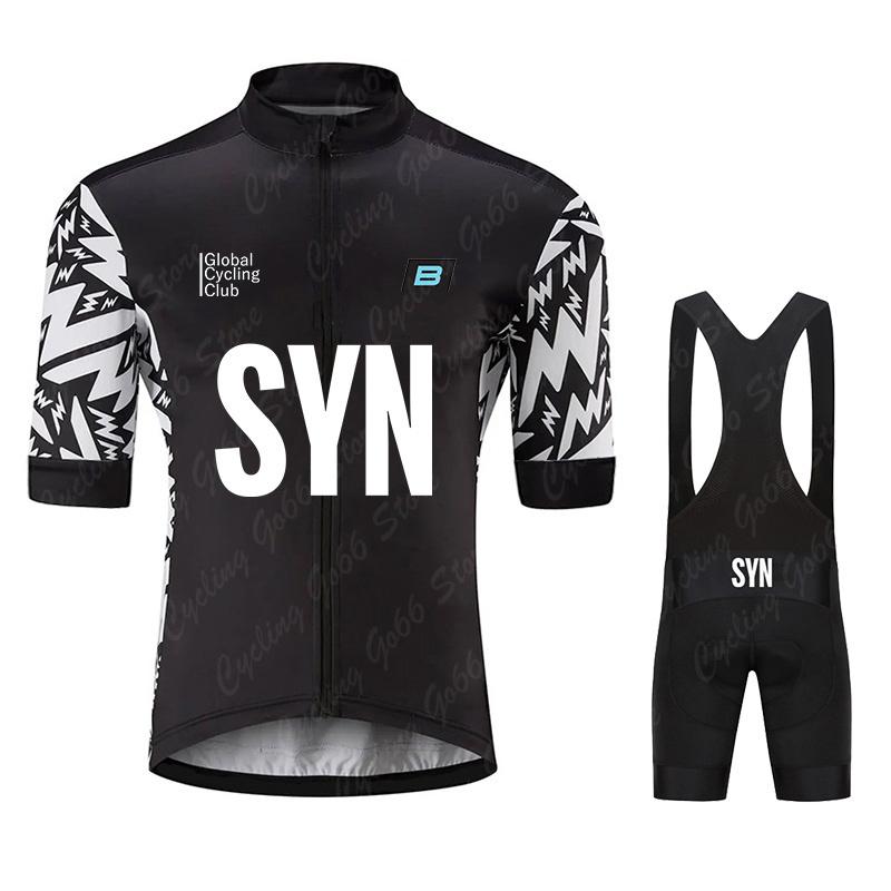 2026 Men Summer SYN Cycling Jersey Set Breathable Racing Cycling Jersey Sport Mtb Bicycle Jersey Bike Cycling Clothing Suit S