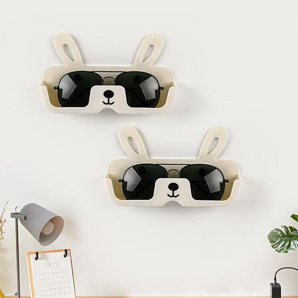 Sunglasses Organizer Wall Anti-Slip Glasses Organizer Hangable Rabbit-shaped Sunglass Rack For Bedroom Entryway Wardrobe Vanity
