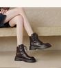 Autumn and Winter 2024 New Thick Soled Short Boots for Women Round Head Thick with All Non-slip British Style Women's Boots