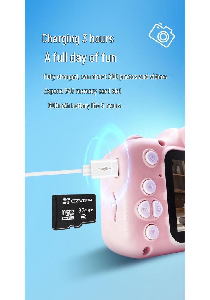 HD Cartoon Kids' Instant Print Camera for Birthdays - Digital Photography X2-DXHT