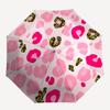1pc Pink Leopard Print Automatic Open/close Folding Umbrella, Compact Portable Travel Umbrella, Cute Umbrella, Durable Construction yy260328004