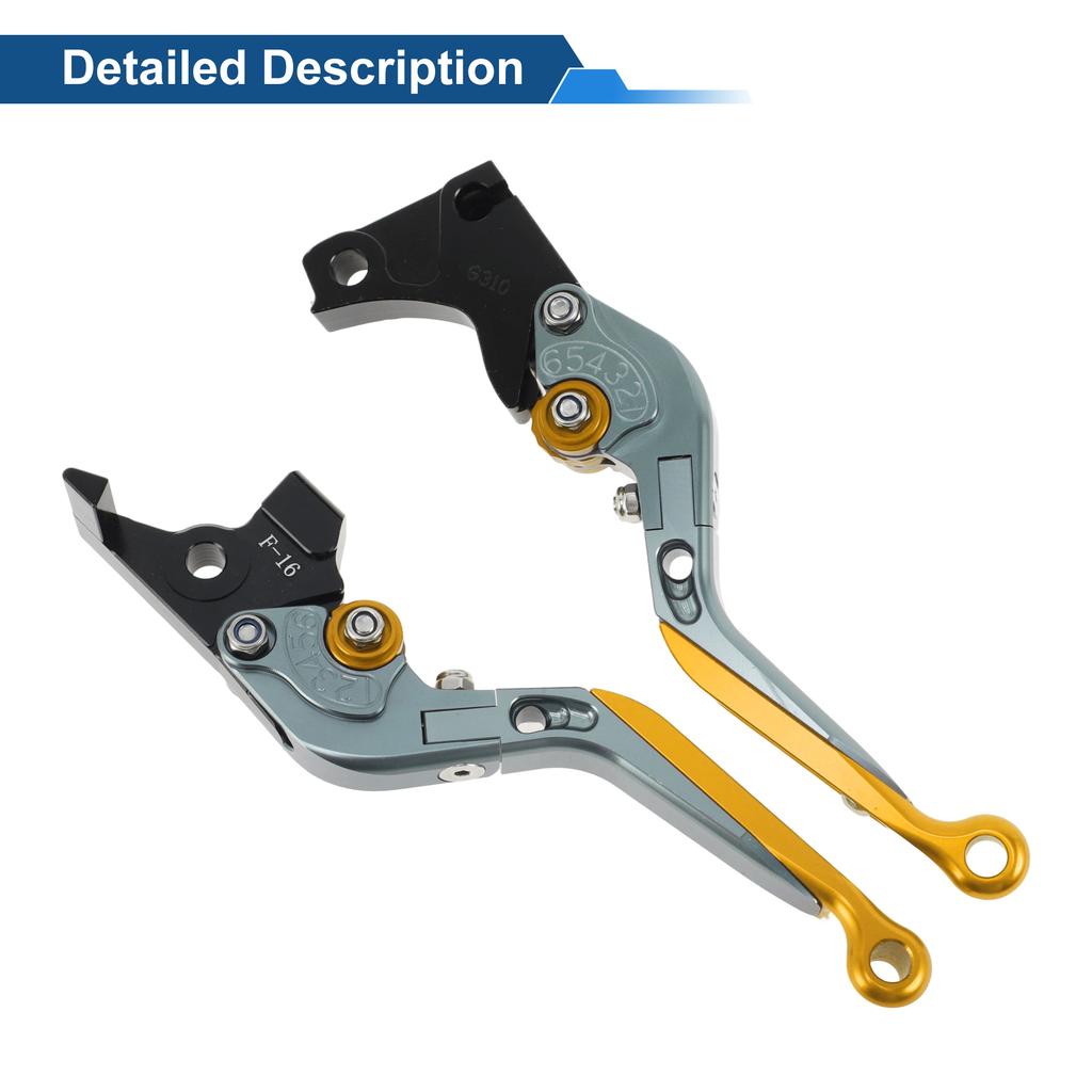 Motoforti  Short/Long Brake Clutch Levers for BMW 6 Position Adjustable Motorcycle Handlebar Brake Lever Aluminum Alloy Solid