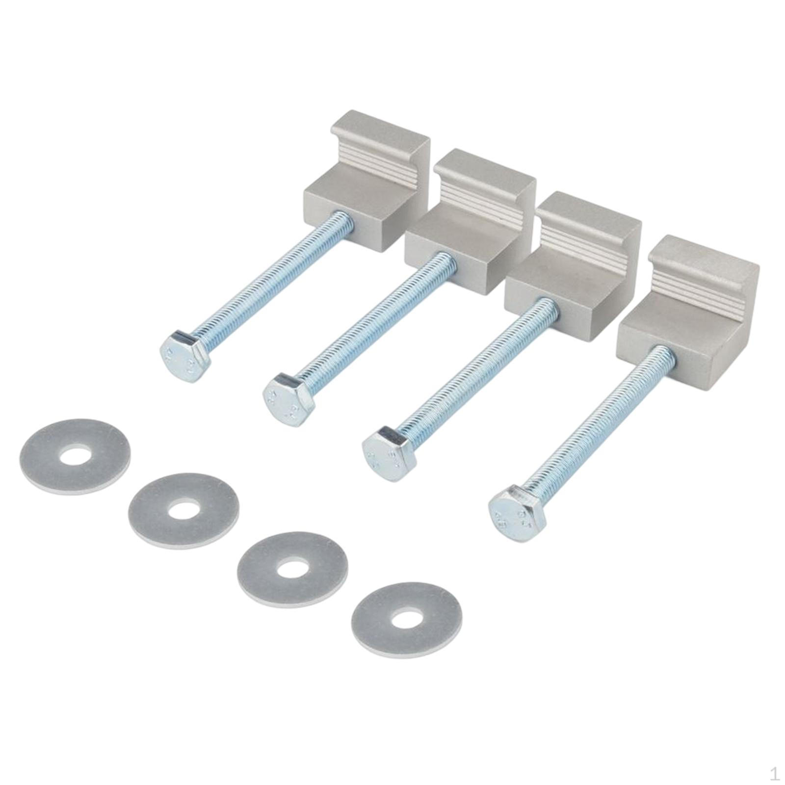 

Pickup Truck Mounting Kit, Crossover Alloy Tie Downs Heavy Duty 4pcs Silver