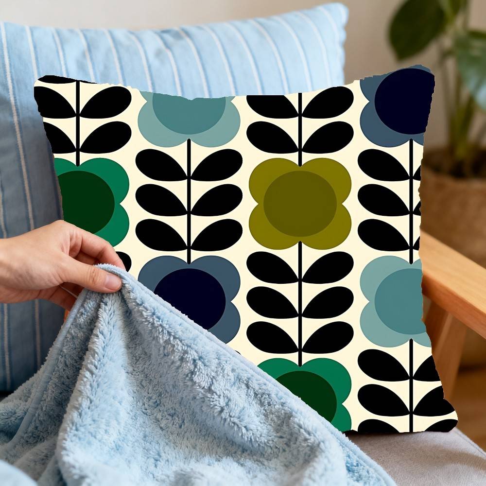 O-Orla Kiely Flower Pillow Case Cushion Cover Polyester Pillowcase Decorative Sofa Cushion Pillowcase Home Decor