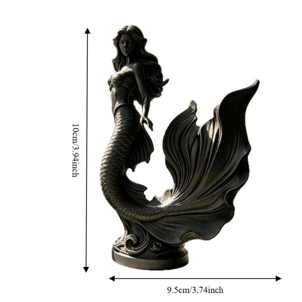 Exquisite 3D Printed Mermaid Statue Sculpture Ocean Theme Home Decoration Fairy Desktop Ornaments Office