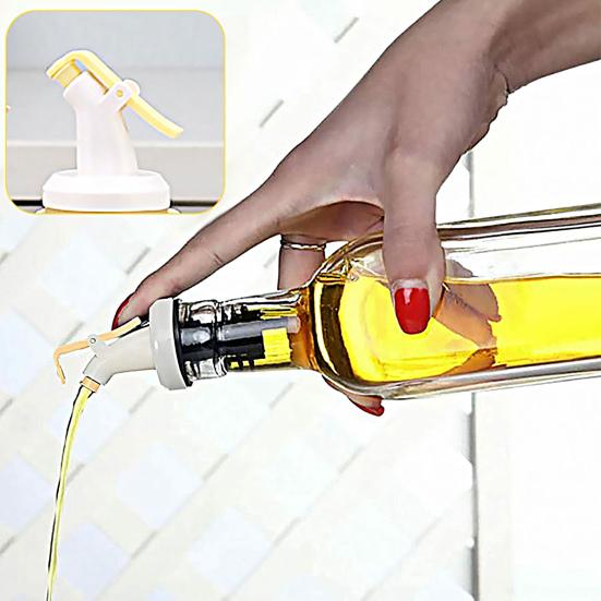 2 Stück Flaschenverschluss Wiederverwendbar Drucktyp Auslaufsicher Mehrzweck Ölflaschenstopfen