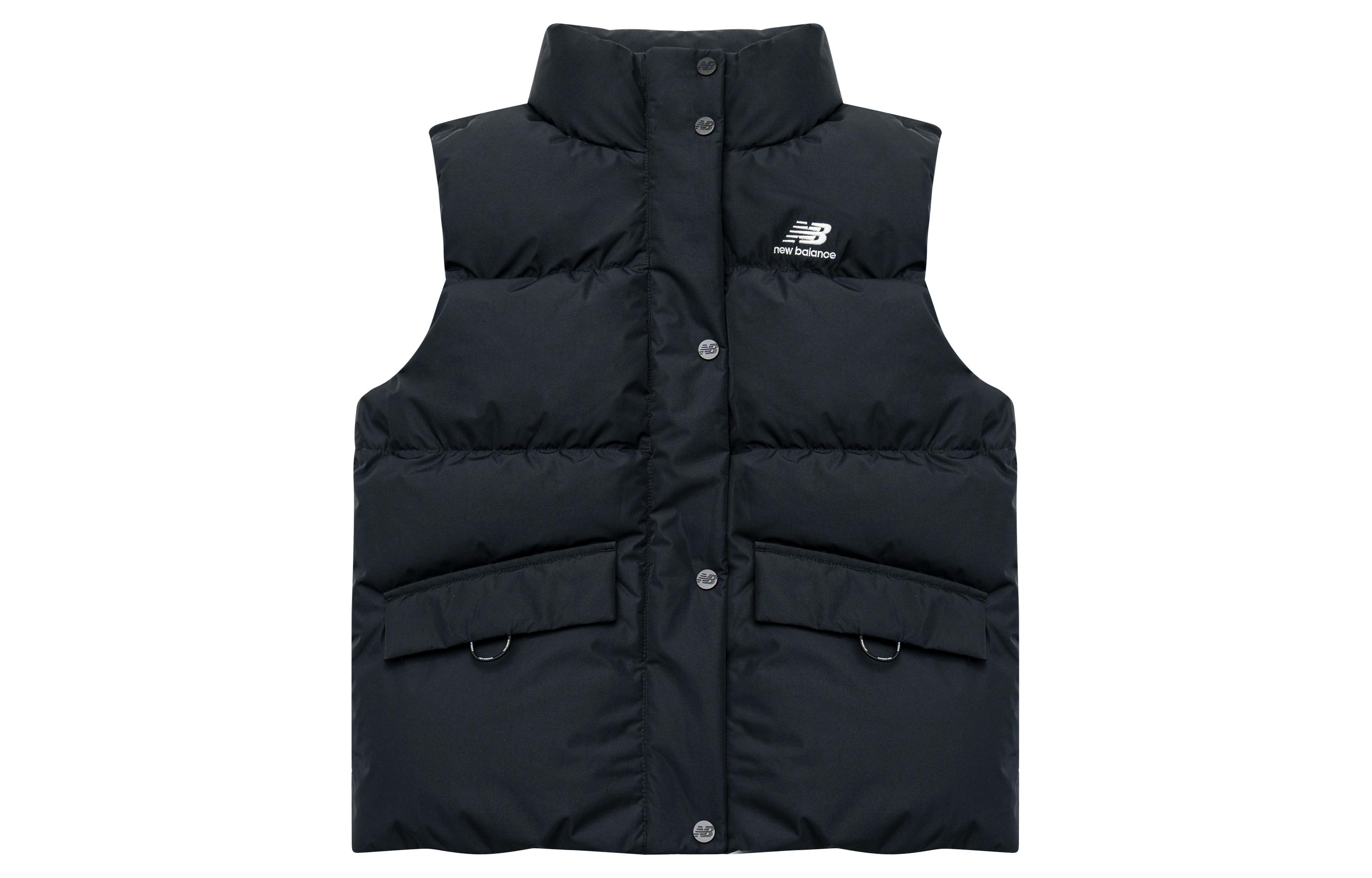 New Balance Down Vests Women s Black Stand Collar Moderate Other 5JC44192-BK S