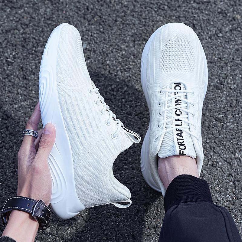 Men's Casual Shoes High Quality Thick Sole Lightweight Breathable Mesh Casual Sports Shoes Outdoor Running Vulcanized Shoes