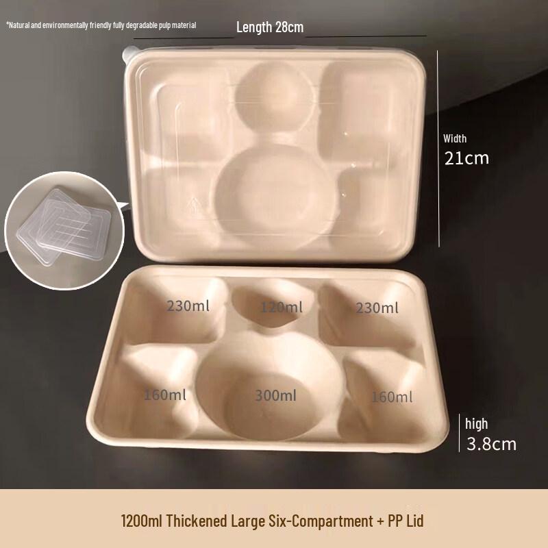 OEING Wheat Straw Disposable Takeout Containers