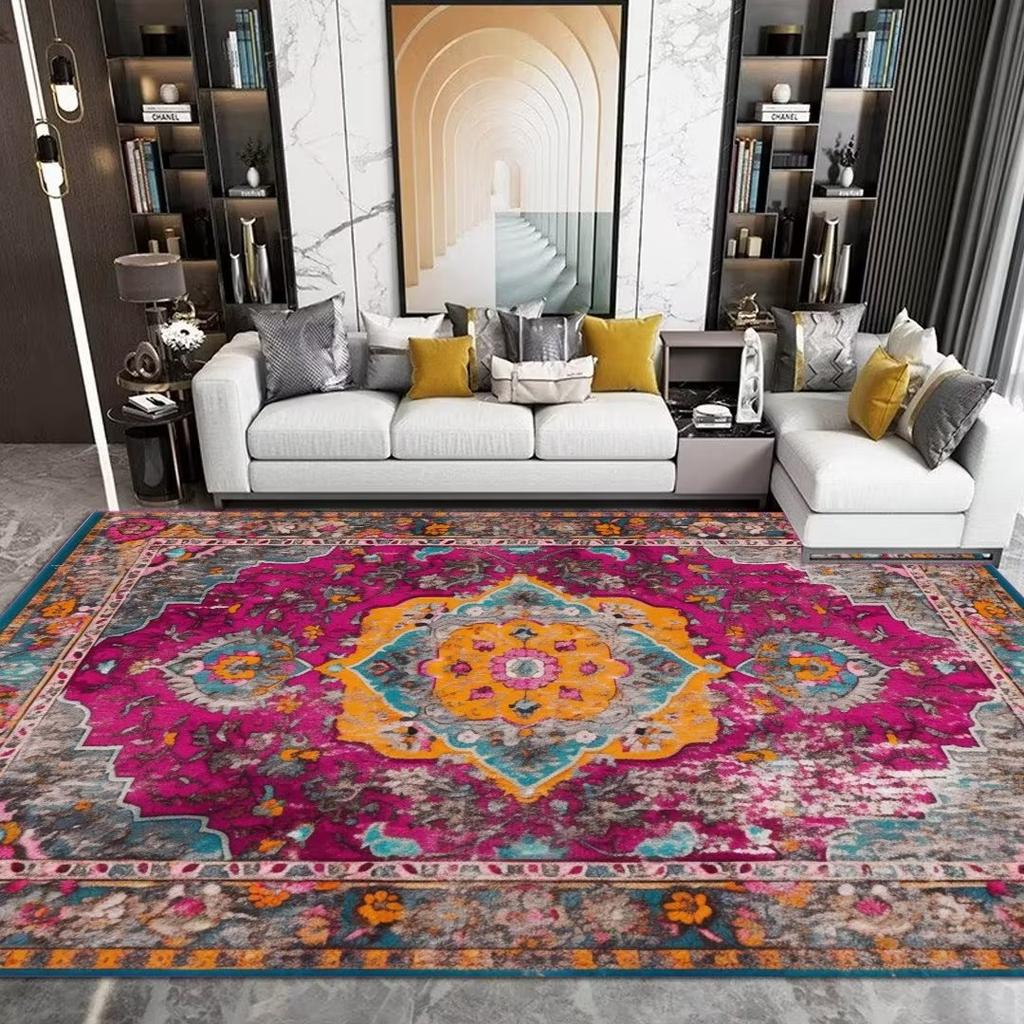 Ins Ethnic Retro Persia Carpet Living Room 140x200cm Thickening Carpets for Bedroom Large Area Rugs Cloakroom Non-slip Floor Mat