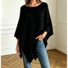 Damen Faux Kaschmir Fledermausärmel Umhang Schal Pullover - Herbst/Winter 2026 Kollektion