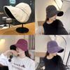 Sonnenschutzkappe für Damen mit breiter Krempe Faltbar Polyester Sommerhut