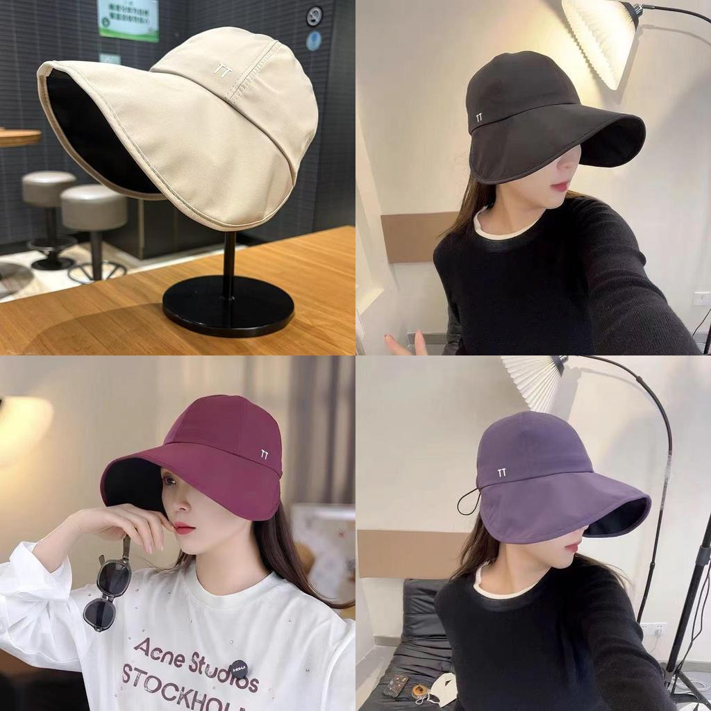 Sonnenschutzkappe für Damen mit breiter Krempe Faltbar Polyester Sommerhut