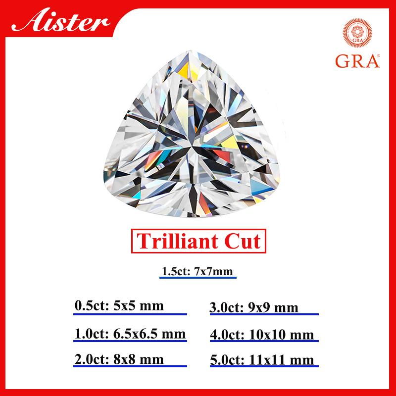 D-Farbe Moissanitstein Rund / Oval / Tropfen / Radiant / Smaragd / Herz / Prinzessin / Kissen / Asscher / Trilliant Schliff 1,0-5,0 Karat