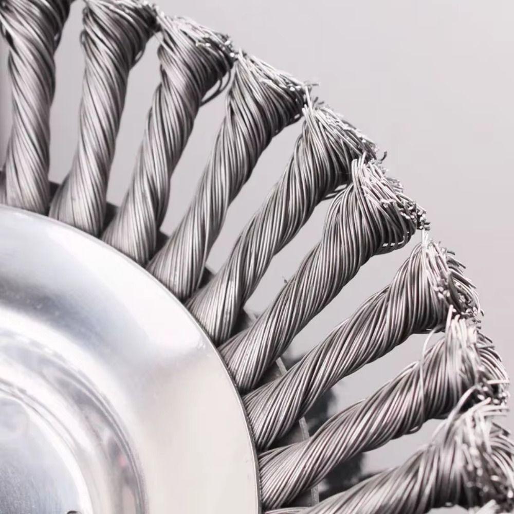 Round Weed Brush Cutter Head Knotted Steel Wire Weed Trimmer Disc Grass Trimmer Head Garden Use