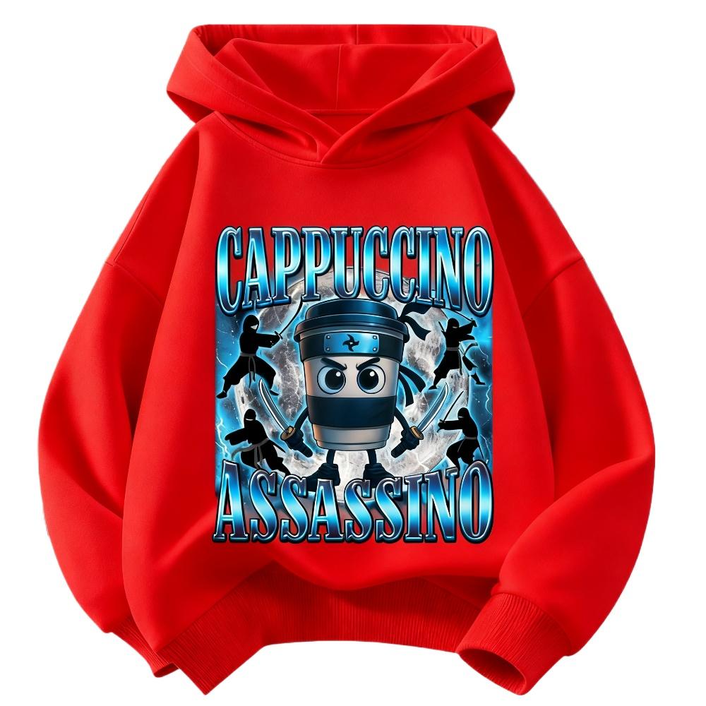 

Забавная мультяшная толстовка с капюшоном для детей, для мальчика, для девочки, осенне-зимняя, повседневная, для отдыха, свободная, спортивная одежда 100