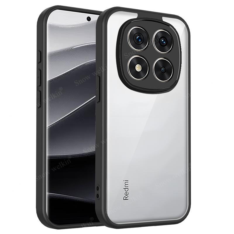 Przezroczyste Silikonowe Etui Dla Xiaomi Redmi Note 15 Note15 Pro Plus ProPlus Note15Pro + PC Tył Zderzak TPU Odporny na Wstrząsy Pokrowiec na Telefon