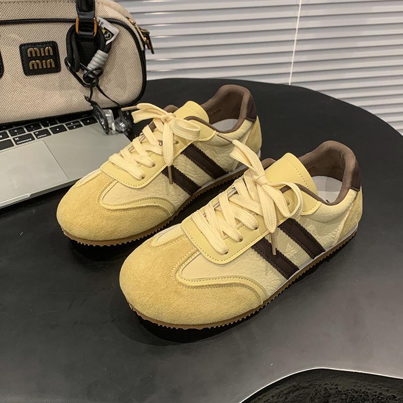 Retro color matching German training shoes women's 2025 summer new soft sole light and comfortable casual versatile sports Forrest Gump shoes