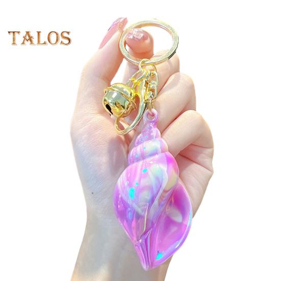 

Брелок-подвеска с гальваническим покрытием, цветная акриловая раковина, брелок-подвеска для девочки, сумка, рюкзак, кулон, декоративный аксессуар фиолетовый