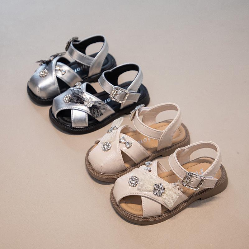 2026 Summer Trendy Girls' Princess Soft Sole Sandals - Closed Toe Casual Baby Shoes
