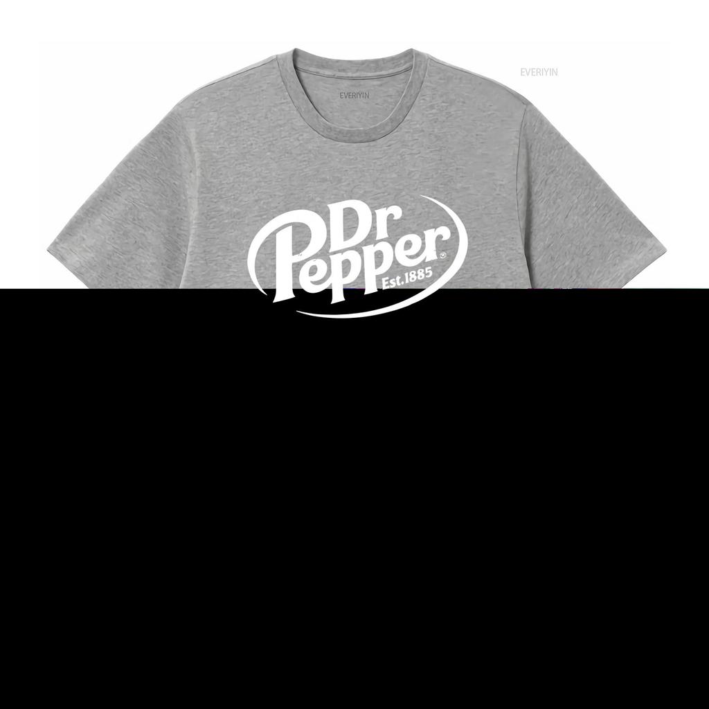 Dr Pepper Męska Koszulka z Klasycznym Logo Nowa L 2XL Założona 1885 Styl Vintage vintage Płukana Unisex Oddychająca streetwear homme