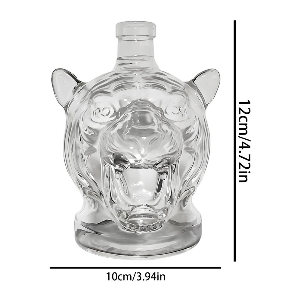 Whiskey Decanter Whiskey Wine Bottle Lion Heads Glass Wine Bottle Whiskey Bottle Whiskey Liquor Decanter Lion Whiskey Decanter