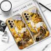 tall and sturdy horse For Samsung A 01 52S A04 A05S A10 A12 A13 22 23 24 36 42 M02 Note 10 20Ultra 8 9 Golden glass phone case
