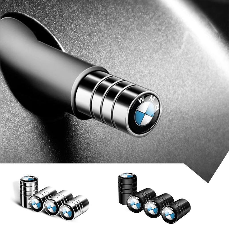 DECW8 4Pcs 3D Metal Wheel Tire Valve Caps dust-proof Cover Car keychain For BMW M X1 X2 X3 X4 X5 X6 X7 G20 G30 6GT E46 E39 E90 E60 F10
