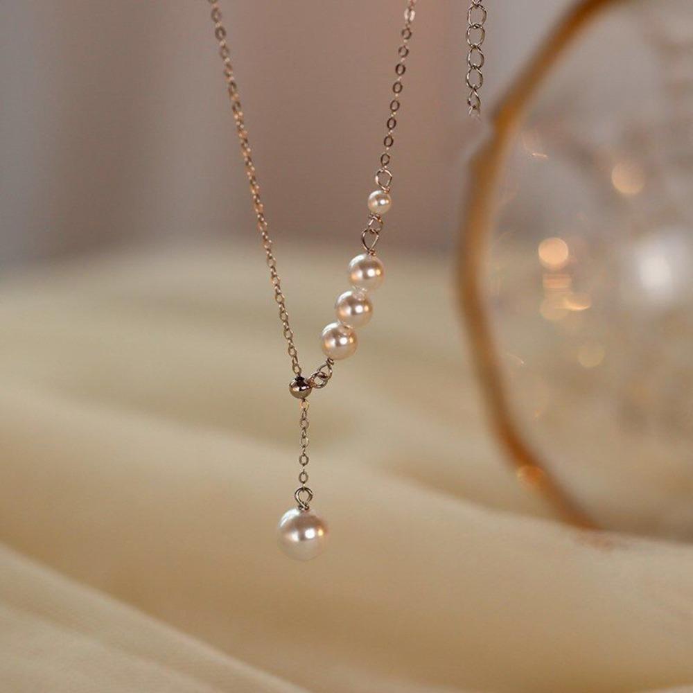 Pearl Necklace Women's Summer French Light Luxury High-end Design