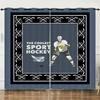 Curtains Sports Football Baseball Dark Wind Curtains Bedroom Non-Perforated Blackout Curtains