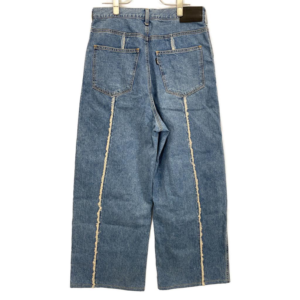 Jieda Jie-22W-PT01 Indigo Switching Over Denim Pants Bottoms 1 IndigoUsed