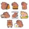 8 Stück Capybara Anstecknadeln Tierabzeichen für Rucksack- oder Kleiderdekoration Handgefertigter Statement-Schmuck für Frauen
