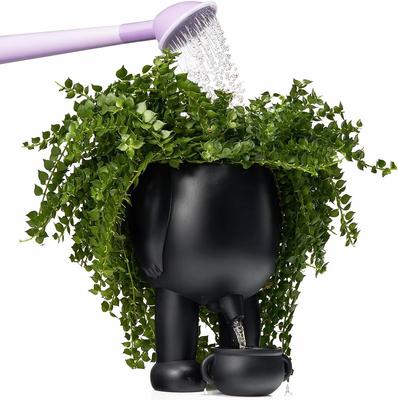 Parodie Keramik Pinkelnde Topfpflanze, Neuheit Pinkelnder Pflanztopf mit Drainage, Desktop-Blumenpflanzgefäß Ausstellungsgefäß für Schlafzimmer Terrassen